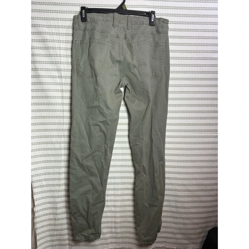GAP Men's Slim Fit Jeans Green Denim Cotton Mid Rise Light Wash 5-Pocket